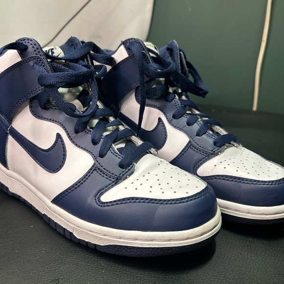 Nike high dunk navy blue size 4,5youth 6 women - Picture 3 of 6